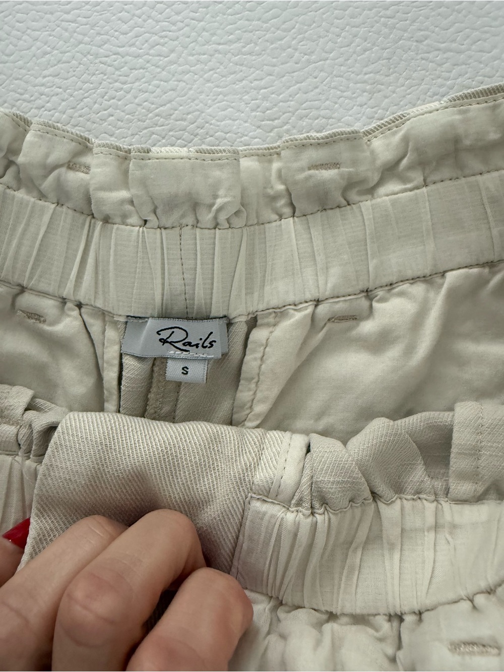 Rails Sand Beige Elastic-Waist Shorts - Picture 2 of 6